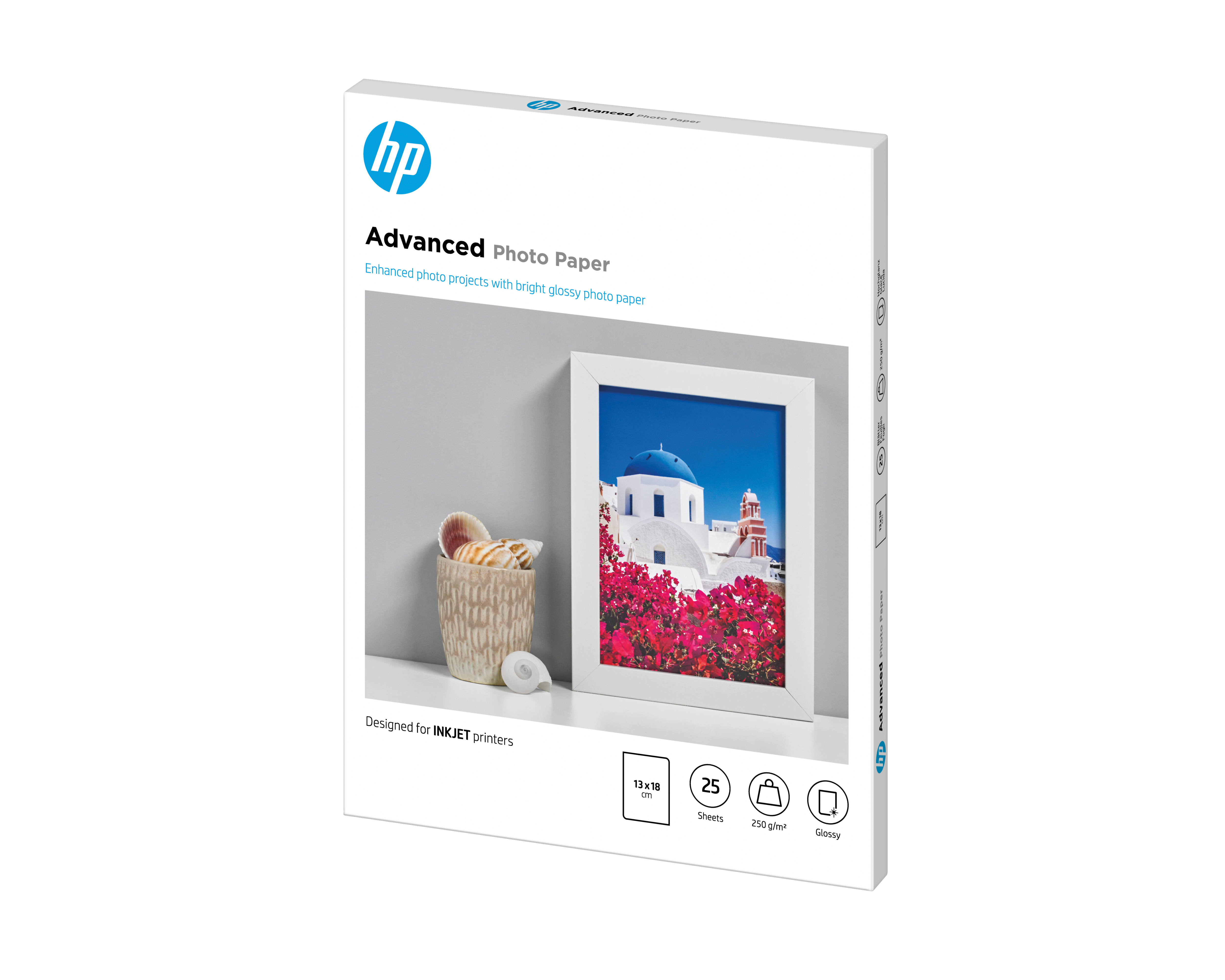 HP Advanced Glossy Photo Paper - Glänzend - 130 x 180 mm 25 Blatt Fotopapier, Ansicht 4