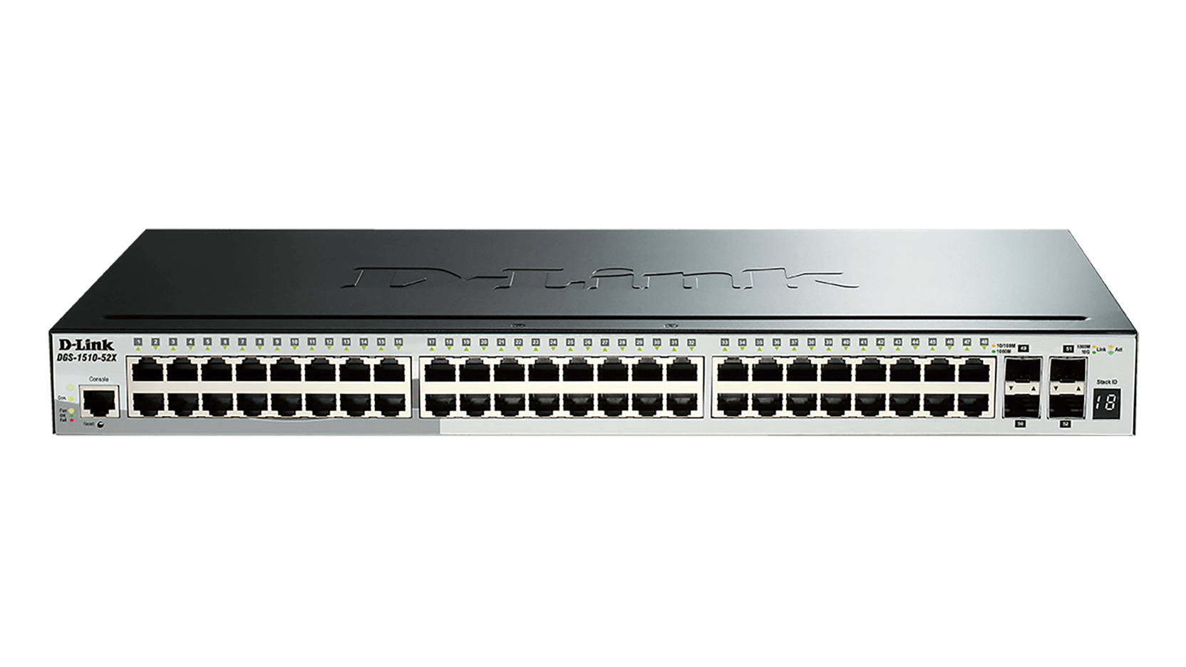 D-Link DGS 1510-20 - Switch - L3 - Smart - 16 x 10/100/1000 + 2 x Gigabit SFP + 2 x 10 Gigabit SFP+, Ansicht 4