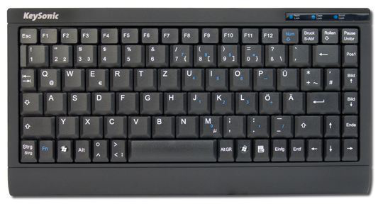 KeySonic ACK-595 C+ - Tastatur - PS/2, USB - mattschwarz - TL: Deutsch, QWERTZ, Ansicht 4