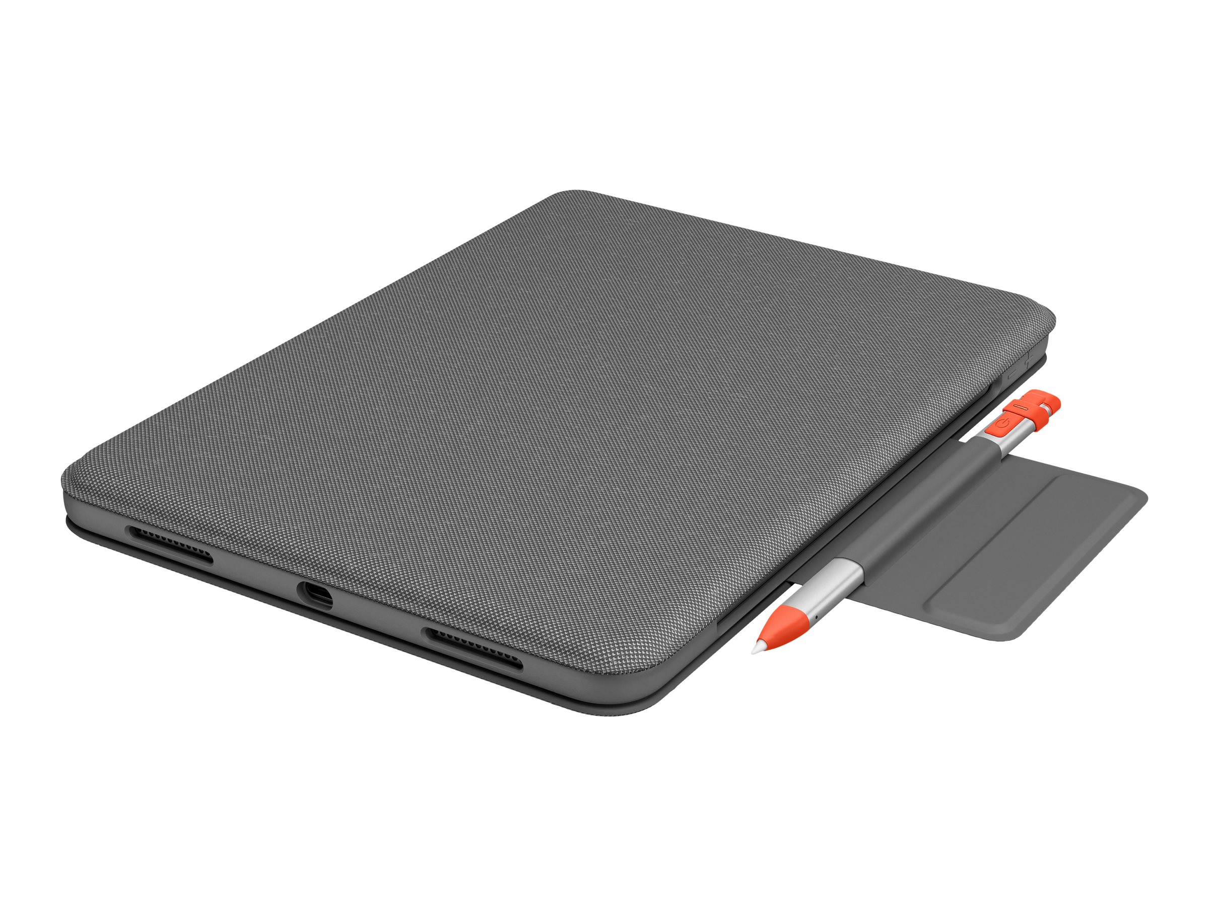 Logitech Folio Touch - Tastatur und Foliohülle - mit Trackpad - hinterleuchtet - Apple Smart connector - AZERTY - Französisch - Graphite - für Apple 11-inch iPad Pro (1. Generation 2. Generation)