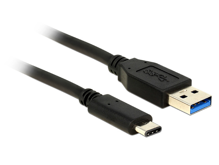 Delock 0.5m USB3.1-C/USB3.1-A, 0,5 m, USB A, USB C, USB 3.2 Gen 2 (3.1 Gen 2), Männlich/Männlich, Schwarz