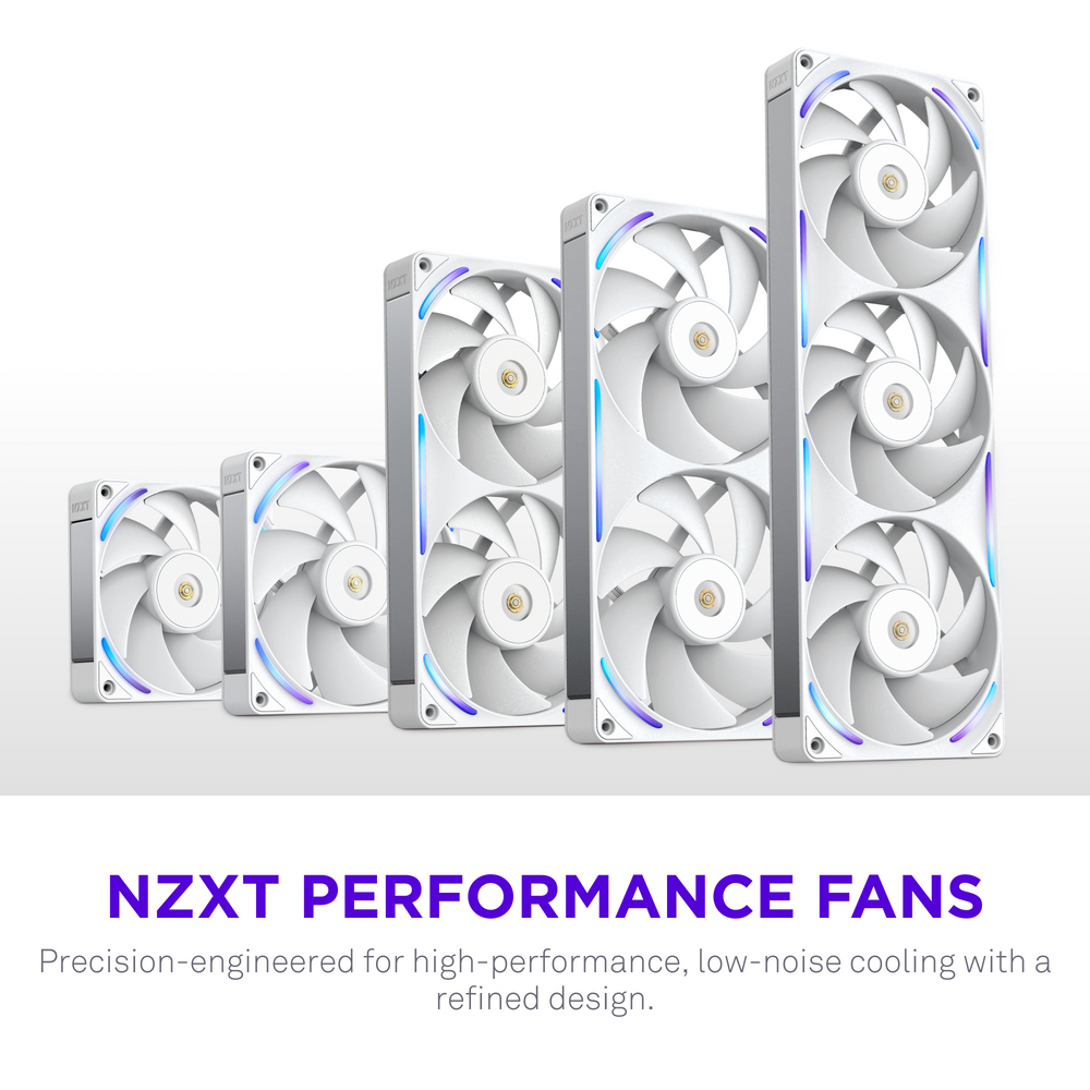 NZXT F280X RGB White - Gehäuse-Luefter - 41 dB - Gehäuse-Lüfter - 41 dB, Ansicht 2