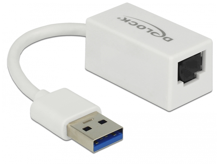 Delock 65905, USB Typ-A, IEEE 802.1Q, IEEE 802.3az, IEEE 802.3x, Weiß, 1 Gbit/s, Aktivität, Leistung, 1 Stück(e)