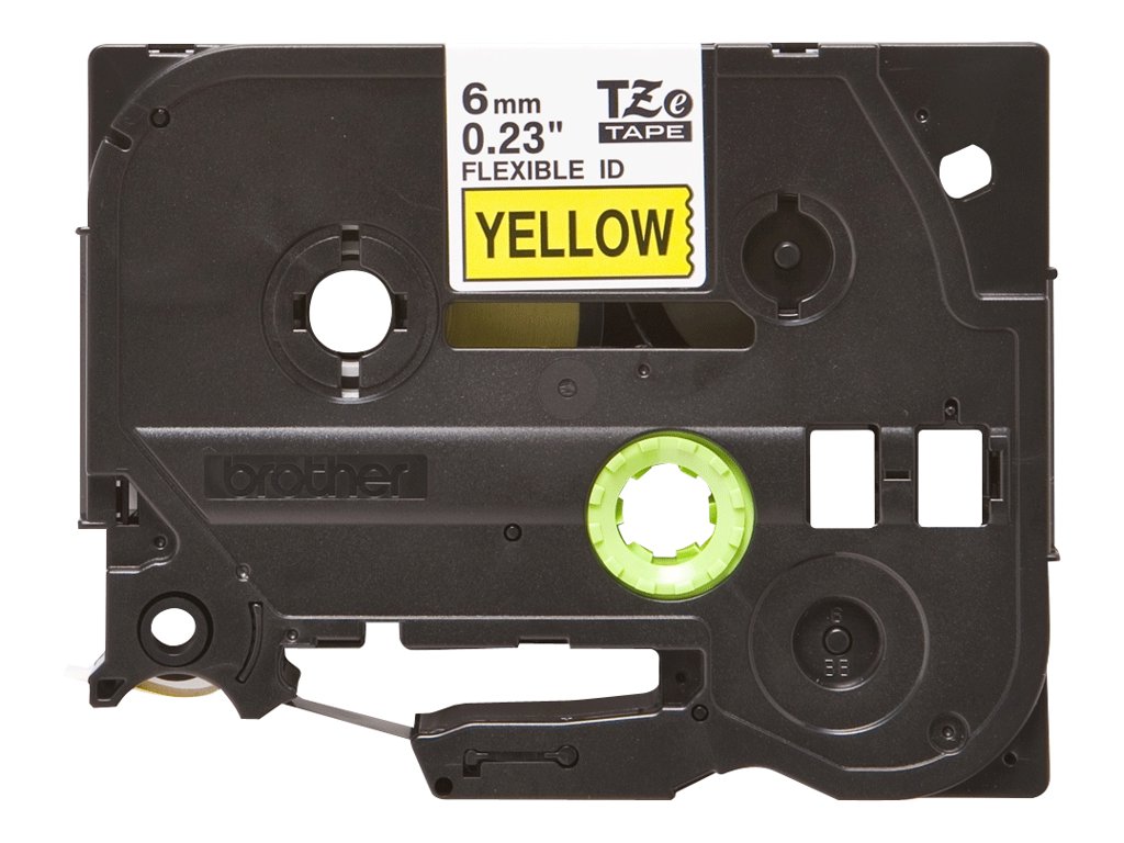 Brother TZe-FX611 - Schwarz auf Gelb - Rolle (0,6 cm x 8 m), Ansicht 4