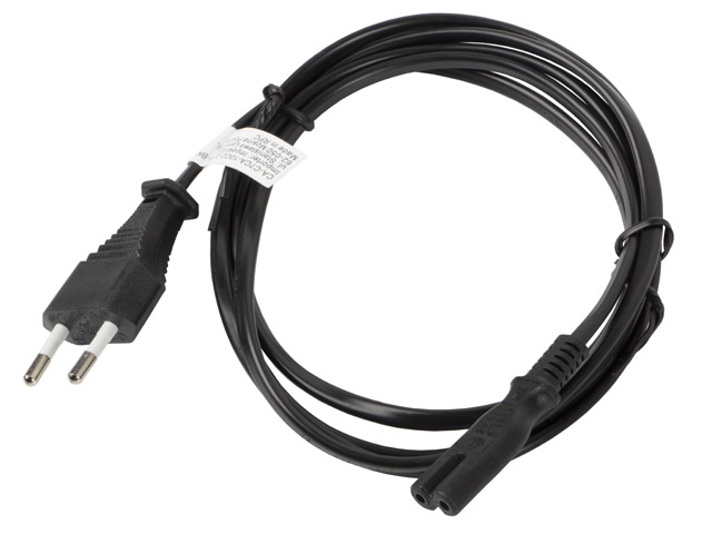 Lanberg CA-C7CA-10CC-0018-BK - 1,8 m - C7-Koppler - CEE7/16 - Schwarz, Ansicht 4