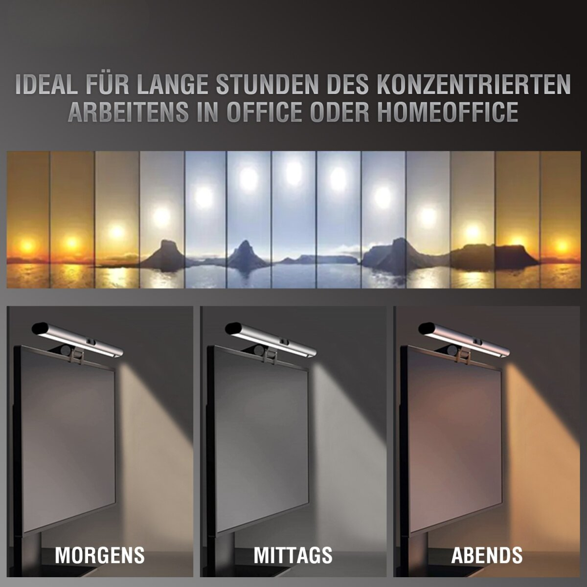 4smarts Monitorlampe LightBar silber, Ansicht 3