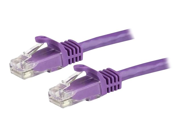 StarTech.com 7.5m CAT6 Ethernet Cable, 10 Gigabit Snagless RJ45 650MHz 100W PoE Patch Cord, CAT 6 10GbE UTP Network Cable w/Strain Relief, Purple, Wiring is UL Certified/TIA - Category 6 - 24AWG (N6PATC750CMPL)