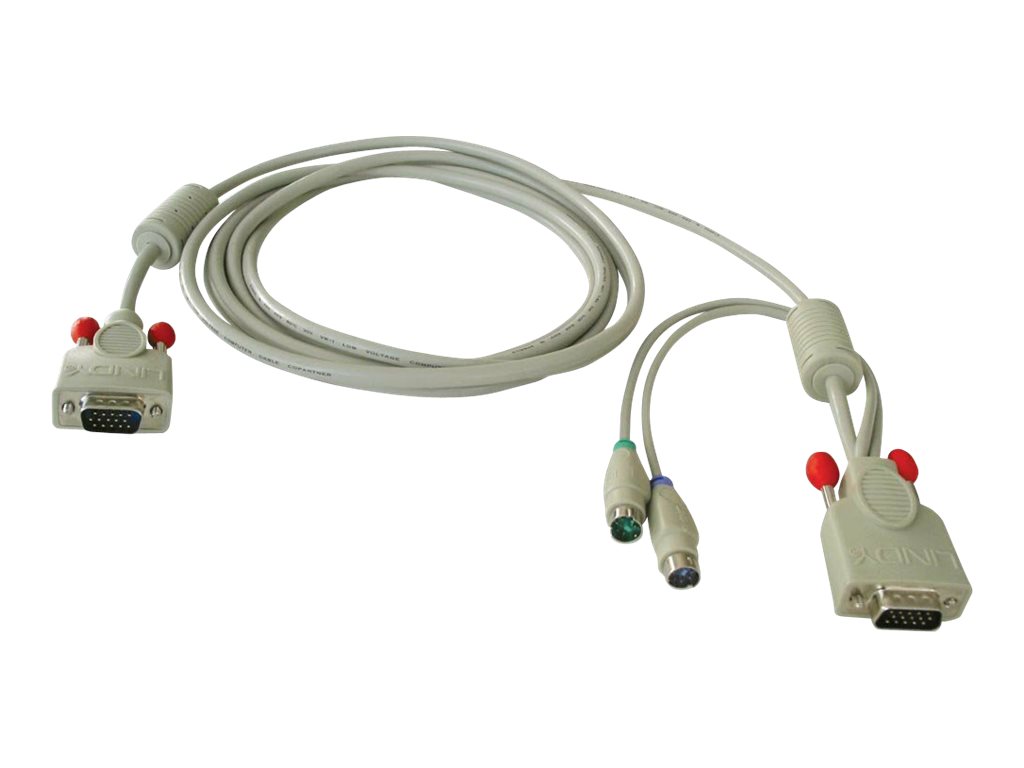 Lindy Combined KVM Cable - Tastatur- / Video- / Maus- (KVM-) Kabel - PS/2, HD-15 (VGA) (M) zu HD-15 (VGA) (M) - 3 m