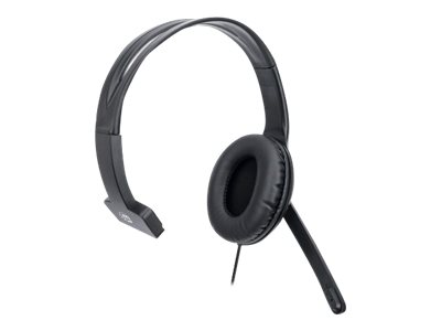 Manhattan Mono Over-Ear Headset (USB), Microphone Boom (padded)