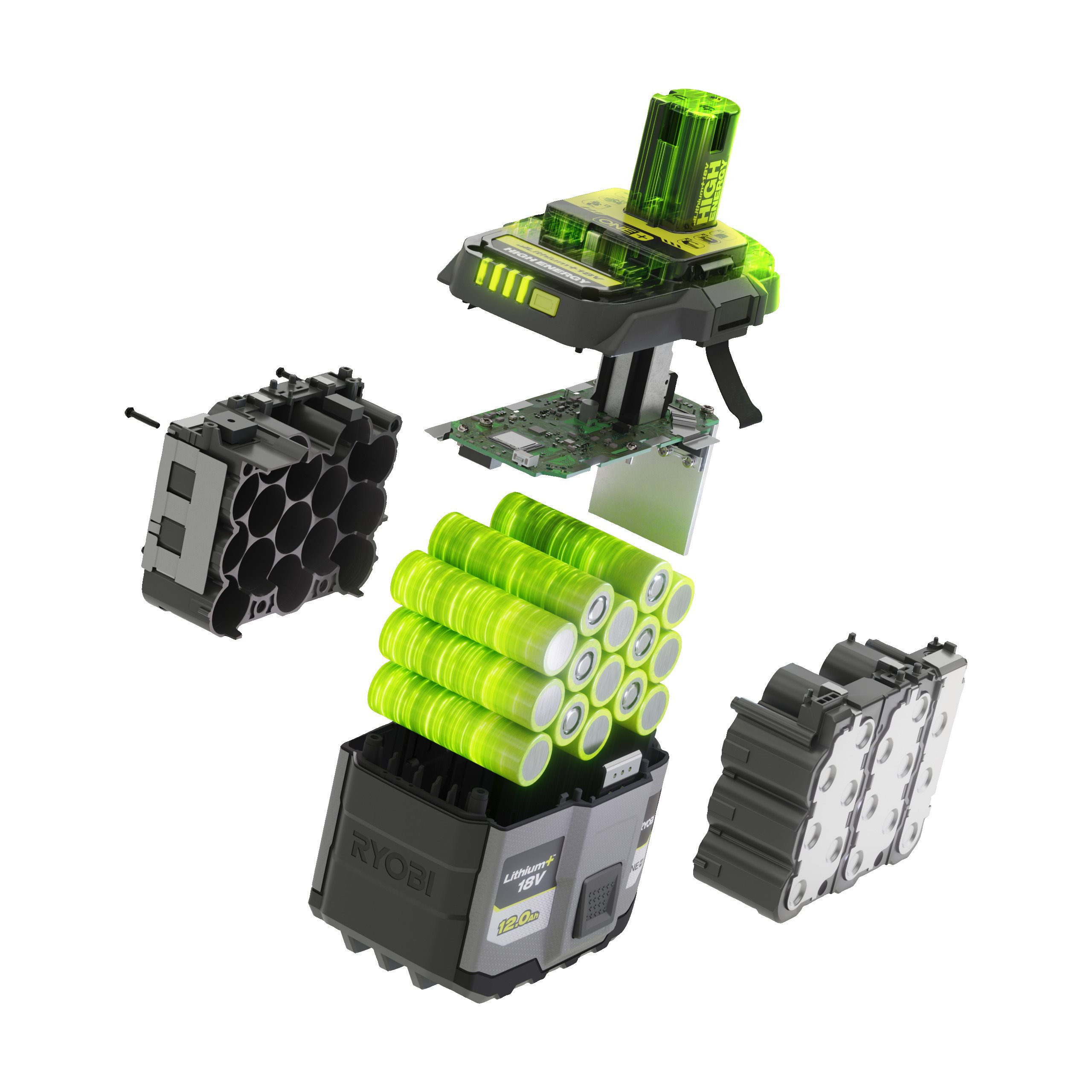 Ryobi Akku RB18120T 18 V 12.0 Ah High Energy - Akku - 12.000 mAh, Ansicht 2