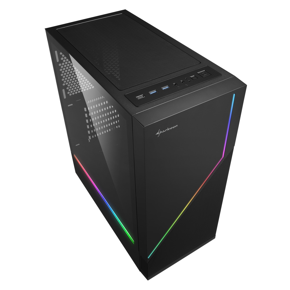 Sharkoon RGB FLOW - Tower - ATX - Seitenteil mit Fenster (gehärtetes Glas), Ansicht 4