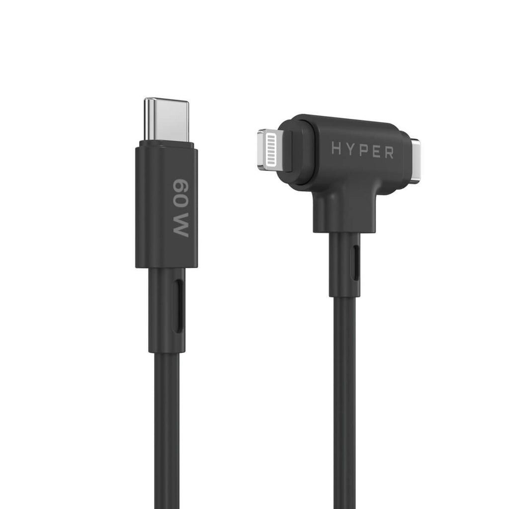 Targus HyperJuice - Lightning-Kabel - 24 pin USB-C männlich zu 24 pin USB-C, Lightning männlich - Schwarz, Ansicht 4