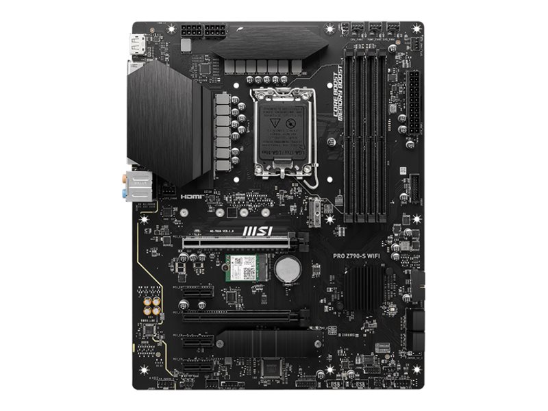 MSI PRO Z790-S Wifi - Motherboard - ATX - LGA1700-Sockel - Z790 Chipsatz - USB-C 3.2 Gen 2x2 USB 3.2 Gen 1 - 2.5 Gigabit LAN Wi-Fi Bluetooth - Onboard-Grafik (CPU erforderlich)