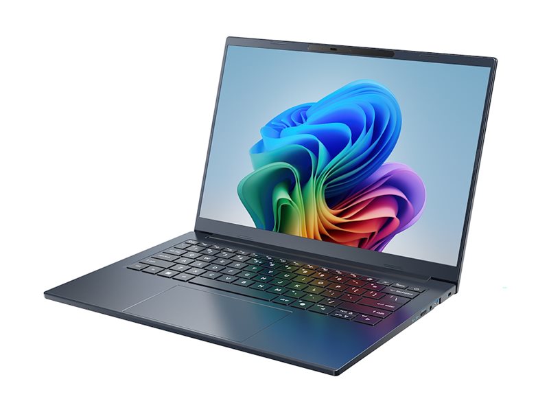 Acer Aspire 14 AI A14-11M - 180°-Scharnierdesign - Snapdragon X X1-26-100 - Win 11 Home - Qualcomm Adreno - 16 GB RAM - 512 GB SSD NVMe - 35.6 cm (14")