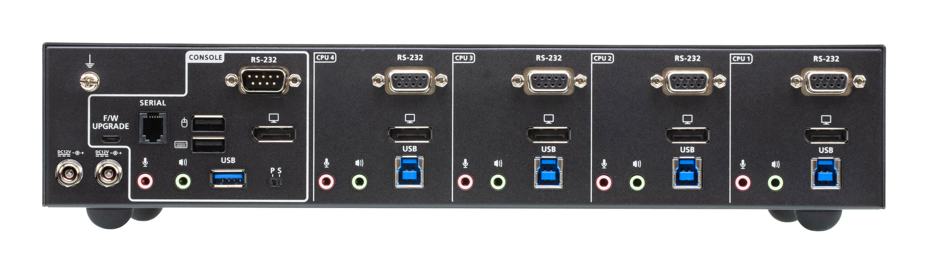 ATEN 4-Port USB True 4K DisplayPort KVM Switch - KVM-Umschalter - 4-Port, Ansicht 4