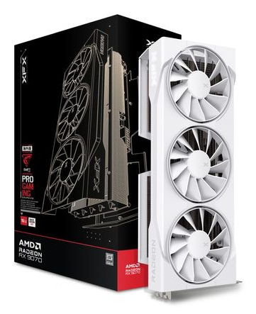 XFX VGA 16GB Radeon RX9070 SWIFT White OC Gaming 3xDP/1xHDMI AMD Radeon RX 9070 - Grafikkarte - 16.384 MB, Ansicht 4