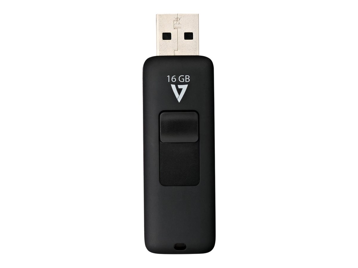 V7 VF216GAR-3E - USB-Flash-Laufwerk - 16 GB - USB 2.0 - Schwarz