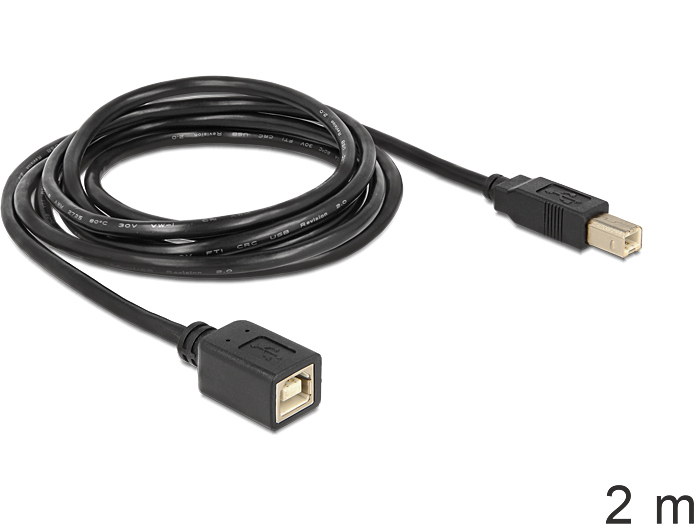 Delock USB-Verlängerungskabel - USB Typ B (W), Ansicht 2