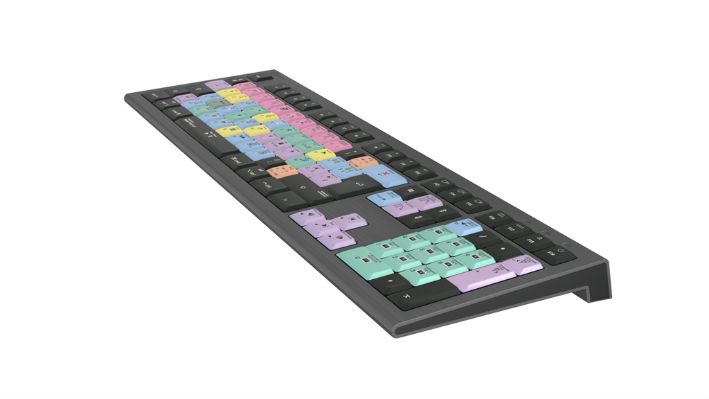 Logickeyboard LKB-FCPX10-A2M-FR - Volle Größe (100%) - Kabelgebunden - USB - Schwarz - TL: Französisch, AZERTY, Ansicht 3