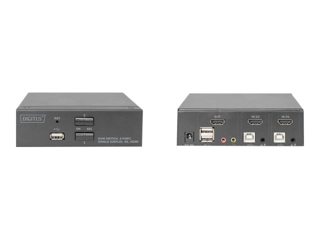DIGITUS KVM-Switch, 2-Port, Single-Display, 4K, HDMI®