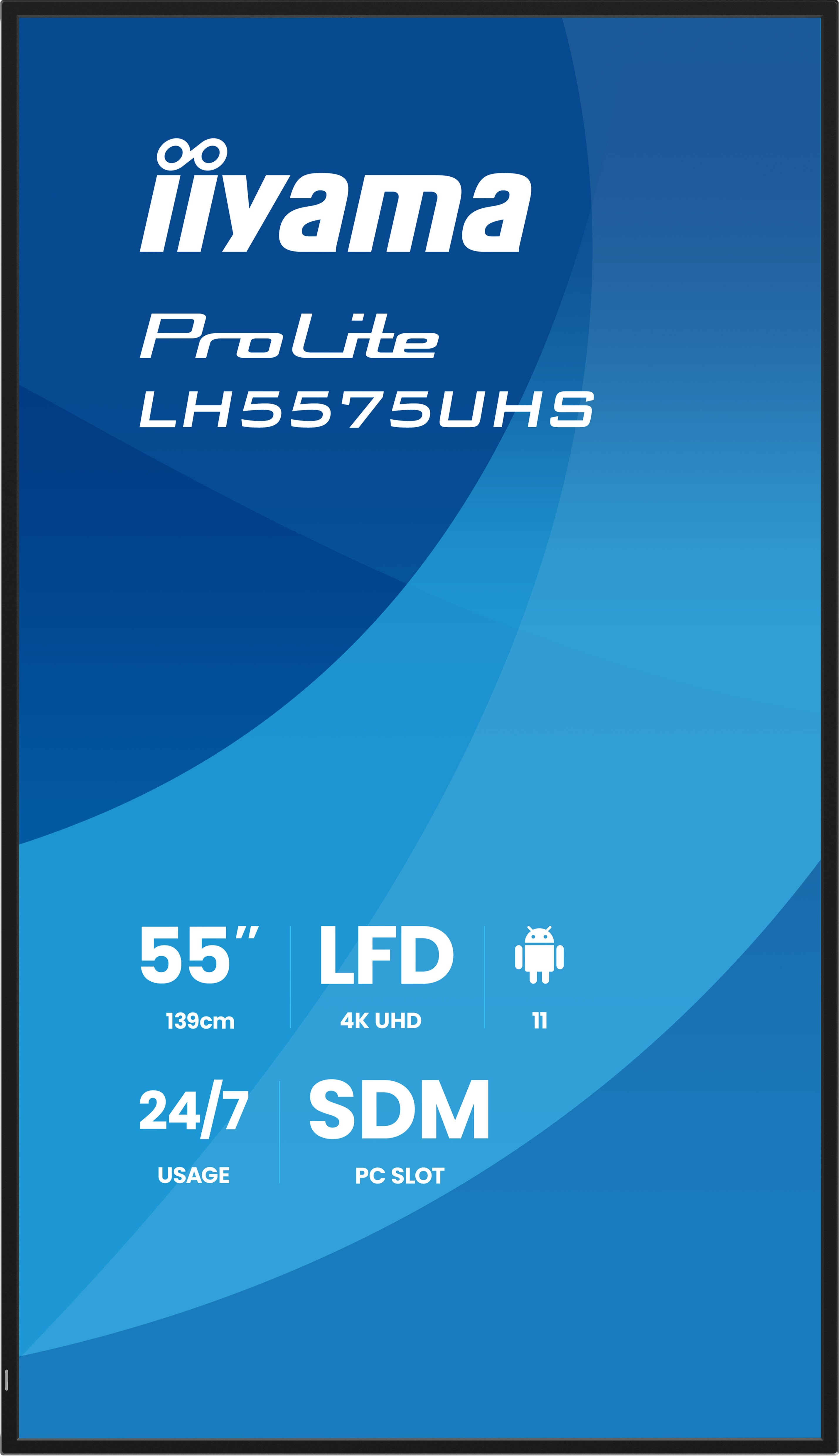 Iiyama ProLite LH5575UHS-B2AG - 140 cm (55) Diagonalklasse (139 cm (54.6), Ansicht 4