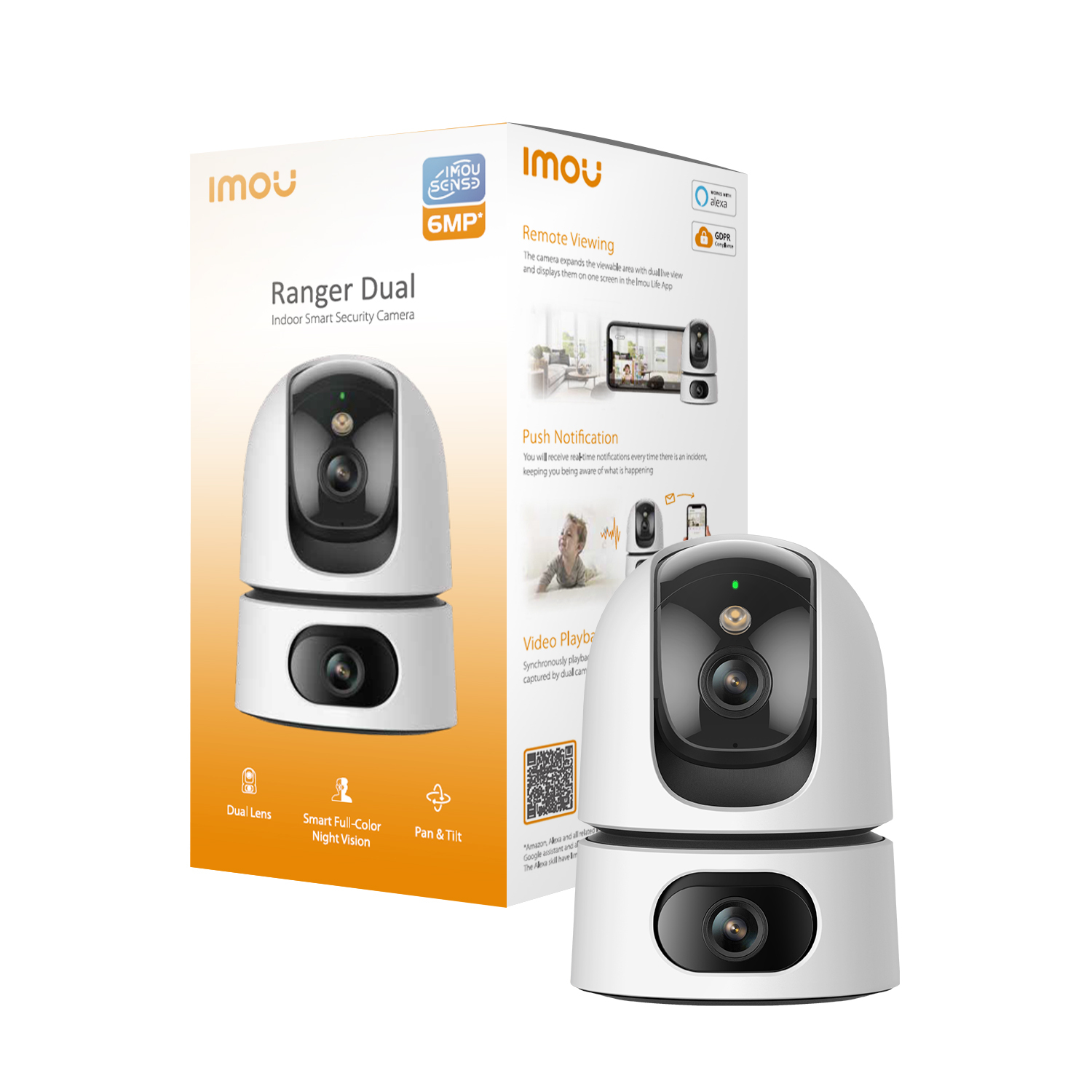 Imou Ranger Dual IPC-S2XP-6M0WED-WLAN IPÜberwachungskamera - Netzwerkkamera, Ansicht 2