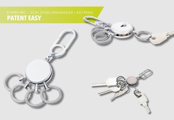 Troika Schlüsselanhänger PATENT EASY silberfarben, Ansicht 2