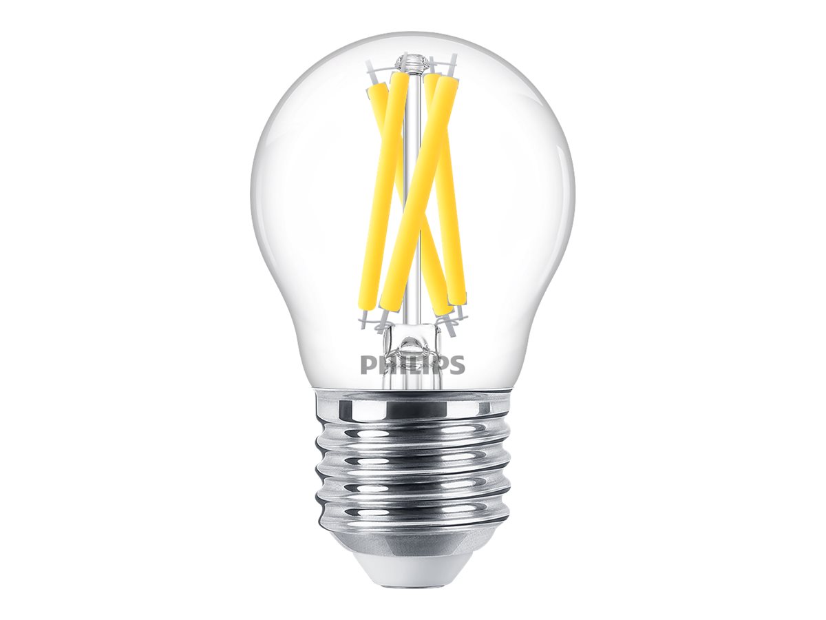 Signify Philips - Glühbirne mit LED-Filament - Form: P45 - klar Finish - E27 - 3.4 W (Entsprechung 40 W), Ansicht 2
