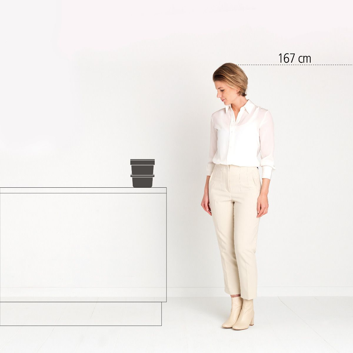 Brabantia Sort & Go - 200 mm - 245 mm - 181 mm - 600 g - Belgien, Ansicht 3