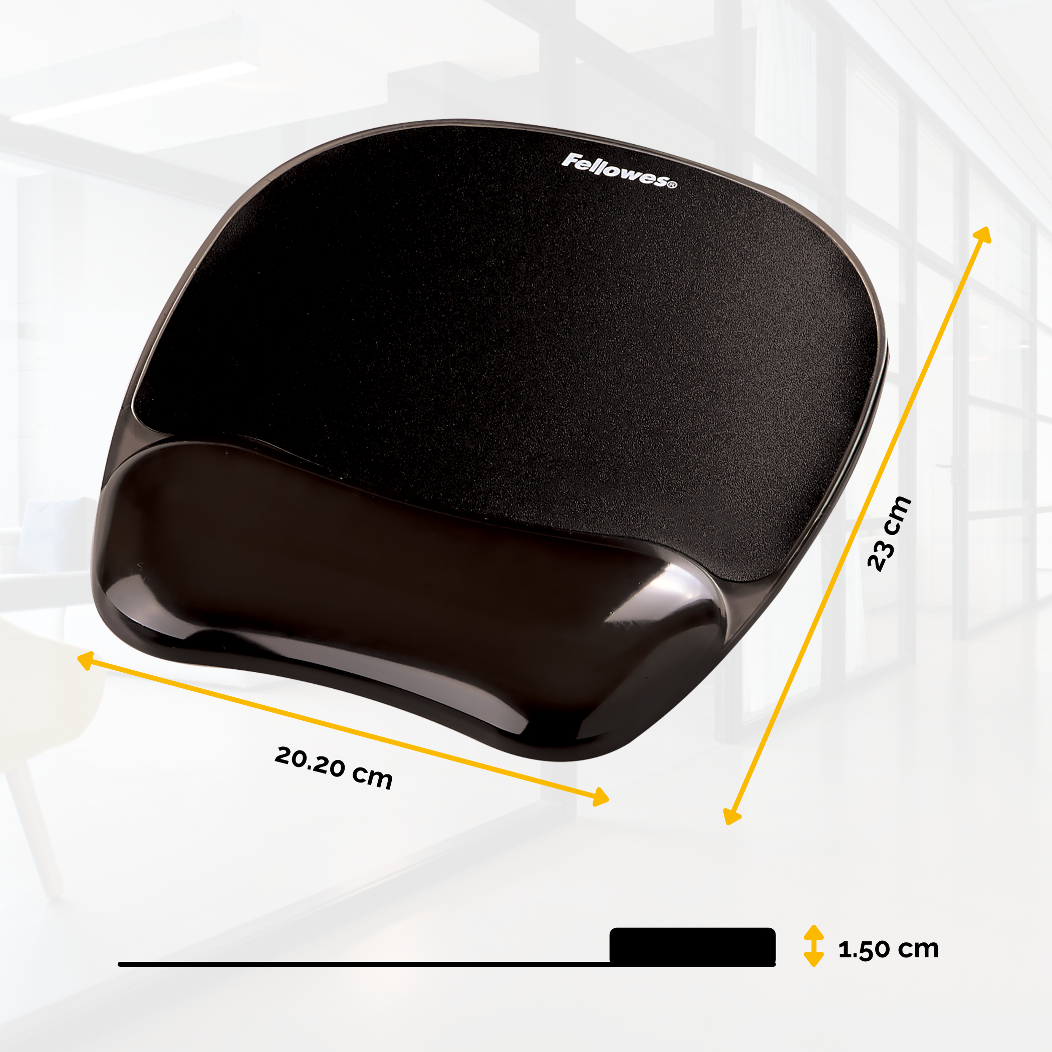 Fellowes Gel Crystals - Mauspad mit Handgelenkpolsterkissen, Ansicht 2