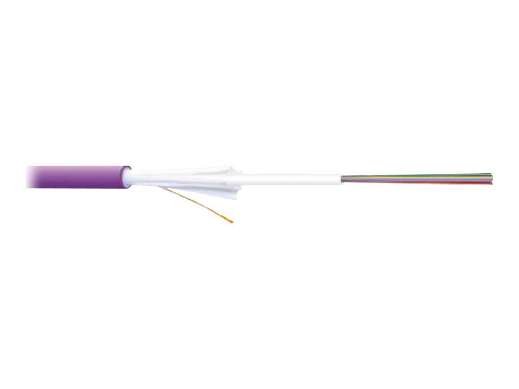 DIGITUS Verlegekabel Innen/Außen A/I-DQ (ZN) BH 50/125 µ OM4, 12 Fasern, BauPVO Dca, LSZH-1