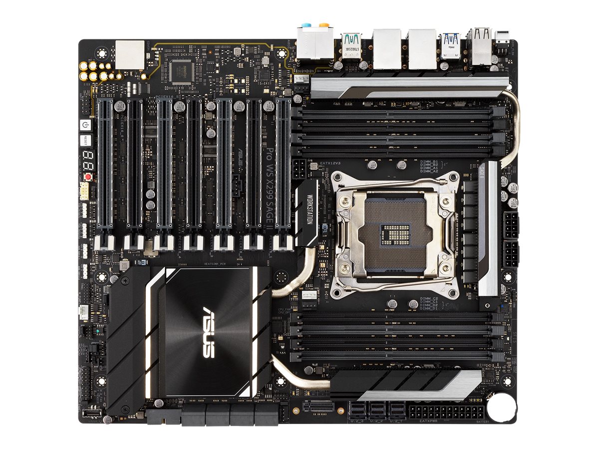 ASUS Pro WS X299 Sage II - Motherboard - SSI CEB - LGA2066 Socket - X299 Chipsatz - USB-C Gen2 USB 3.2 Gen 1 USB 3.2 Gen 2 - 2 x Gigabit LAN - HD Audio (8-Kanal)