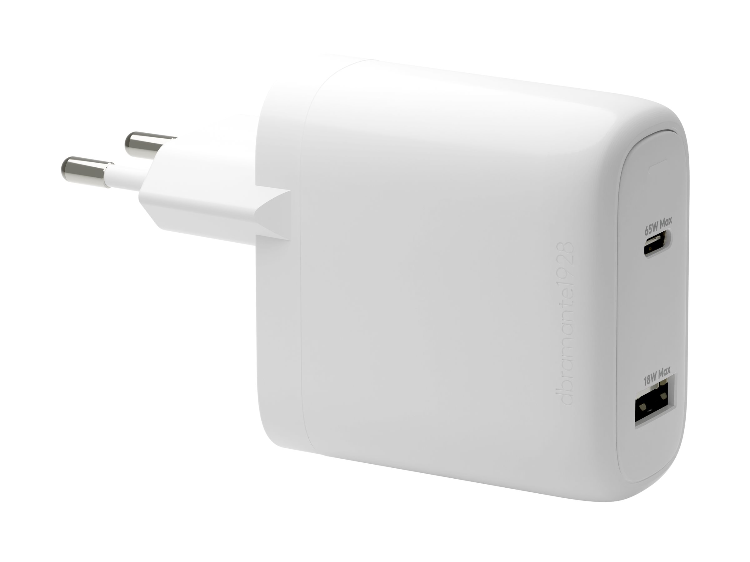dbramante1928 re-charge - Netzteil - 65 Watt - 2 Ausgabeanschlussstellen (24 pin USB-C, USB), Ansicht 5