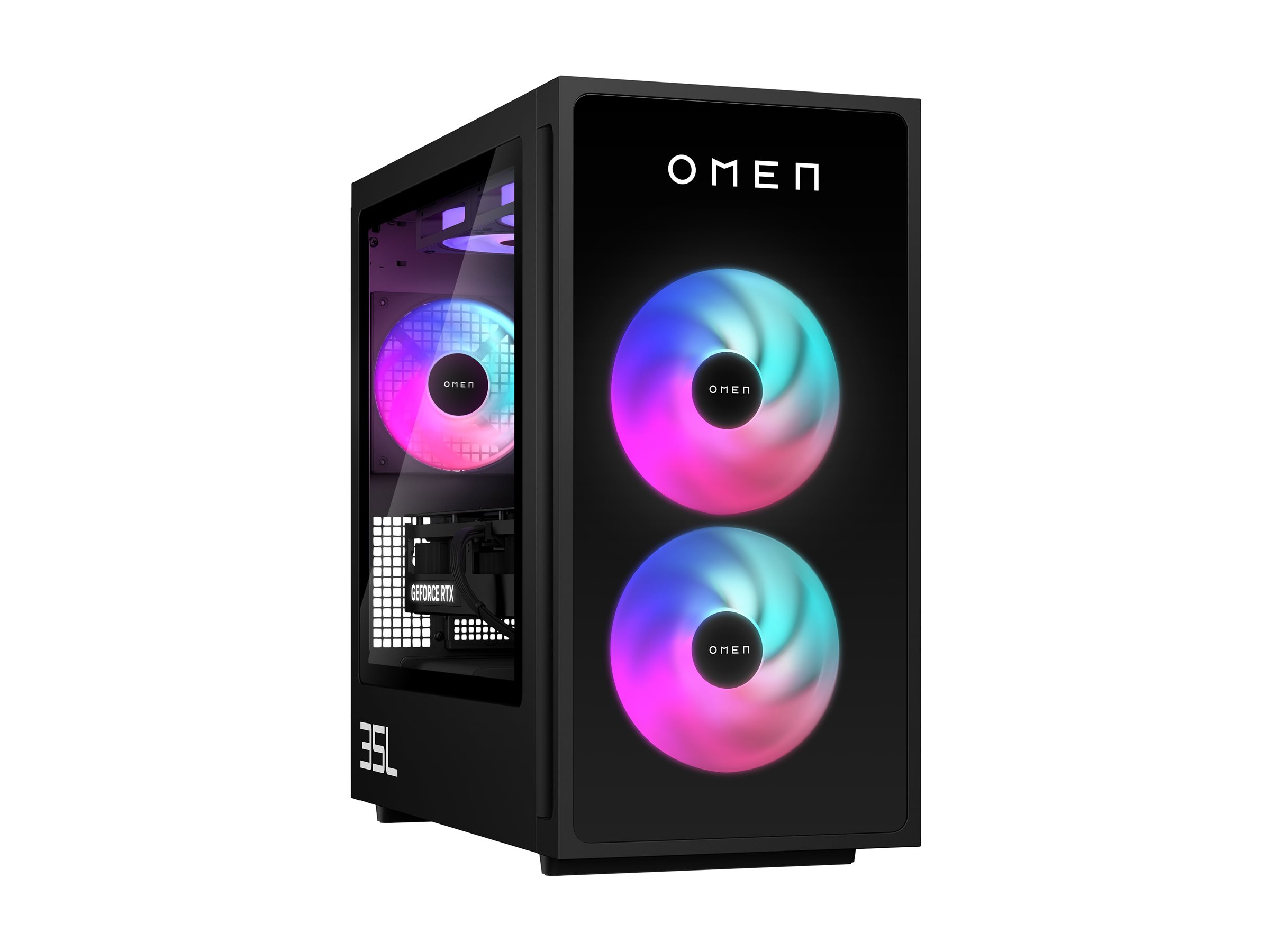 HP OMEN 35L by HP GT16-0083ng - microATX - Ryzen 7 8700F - RAM 32 GB - SSD 2 TB - NVMe, SSD 1 TB - GeForce RTX 5070 Ti - 1GbE, Wi-Fi 6E, Bluetooth 5.3 - WLAN: 802.11a/b/g/n/ac/ax (Wi-Fi 6E)