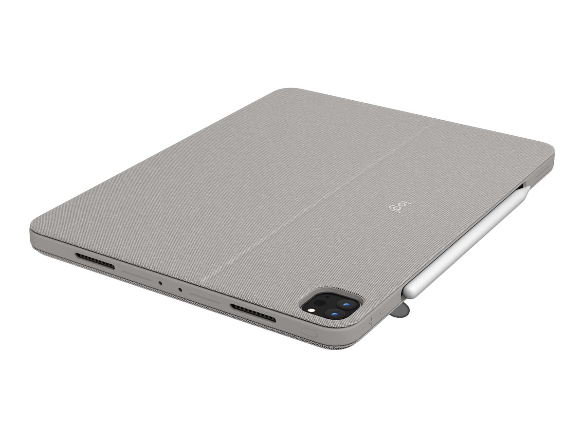 Logitech Combo Touch - Tastatur und Foliohülle - mit Trackpad - hintergrundbeleuchtet - Apple Smart connector - QWERTY - Spanisch - Sand - für Apple 12.9-inch iPad Pro (5. Generation)