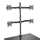 Lindy Quad Display Bracket w/ Pole & Desk Clamp - Befestigungskit - einstellbarer Arm - für 4 Monitore - Stahl - Schwarz, Ansicht 5