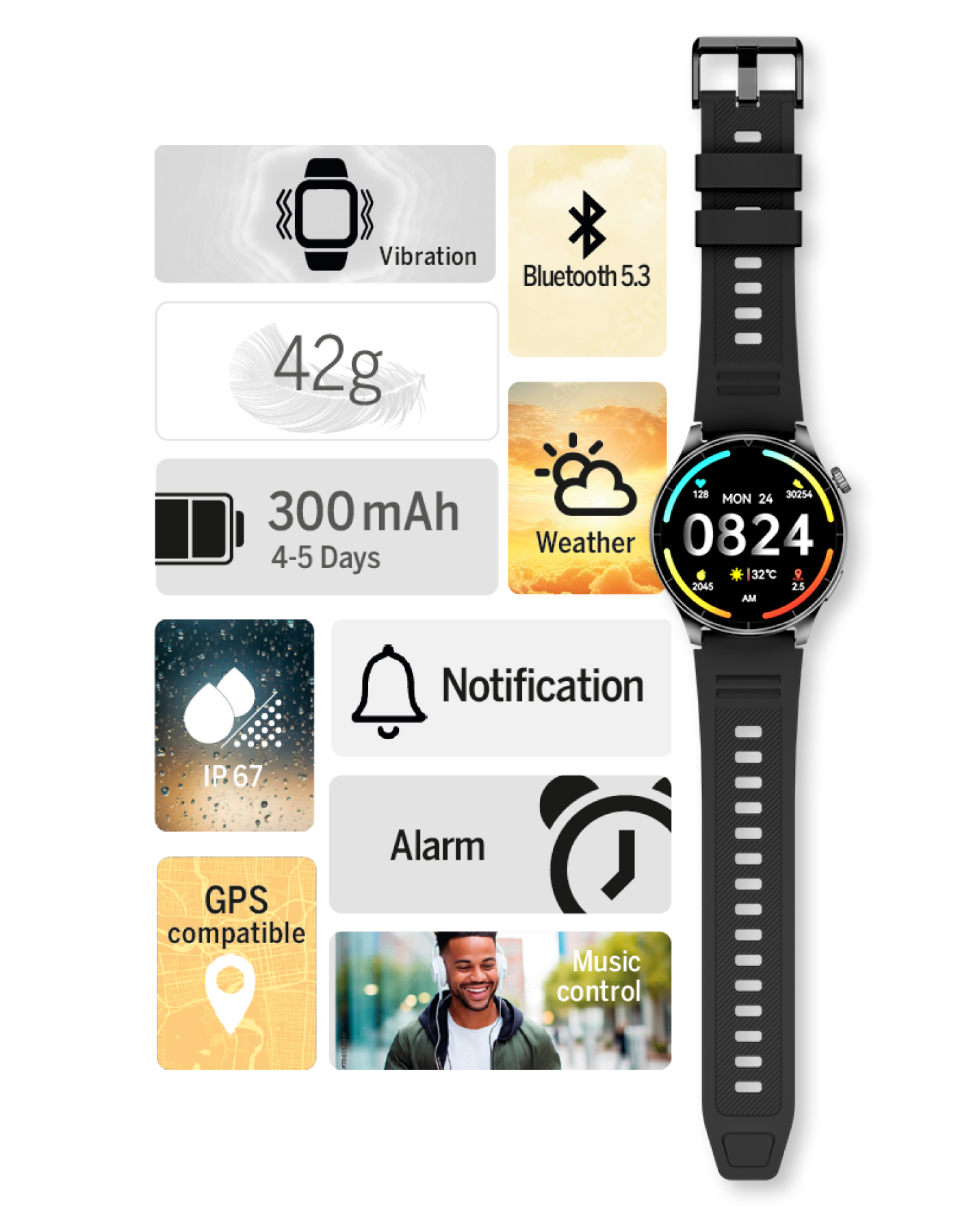 Bea-fon 301, 3,68 cm (1.45), GPS, 42 g, Ansicht 2