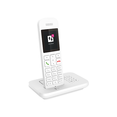 Deutsche Telekom Telekom Sinus A12 - Analoges/DECT-Telefon - Kabelloses Mobilteil - Freisprecheinrichtung - Weiß, Ansicht 4