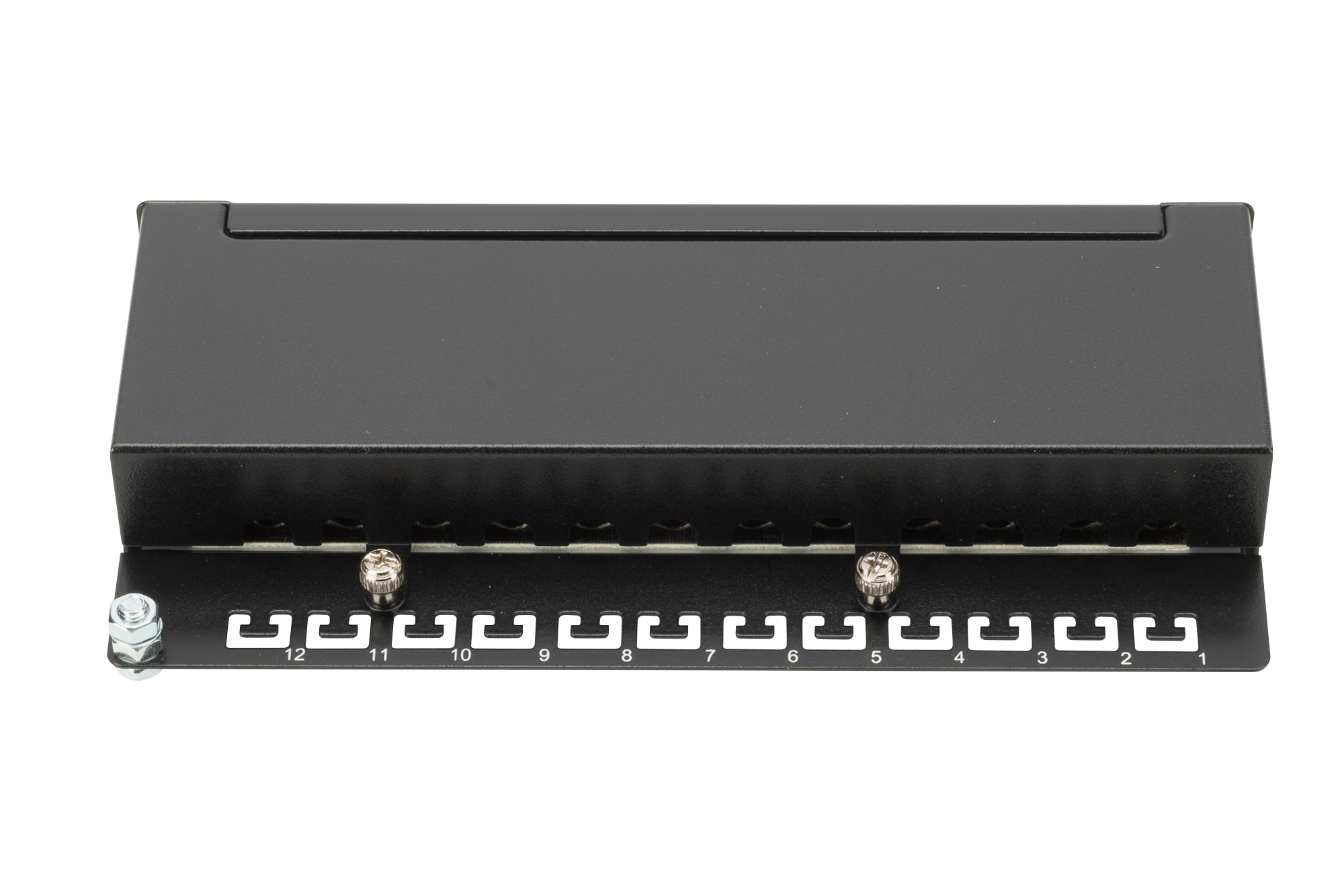 DIGITUS Desktop CAT 6A, Klasse EA Patch Panel, geschirmt, schwarz, Ansicht 2