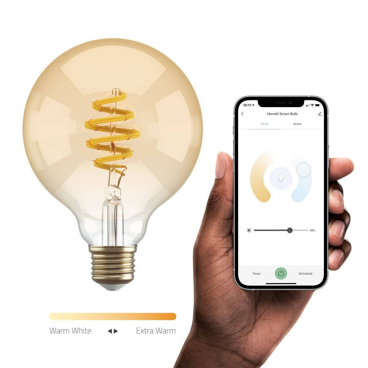 Hombli Smart HBEB-0312 - Glühbirne mit LED-Filament, Ansicht 3