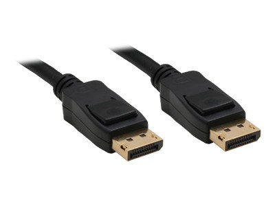 InLine - DisplayPort-Kabel - DisplayPort (M) zu DisplayPort (M) - 1 m - geformt - Schwarz