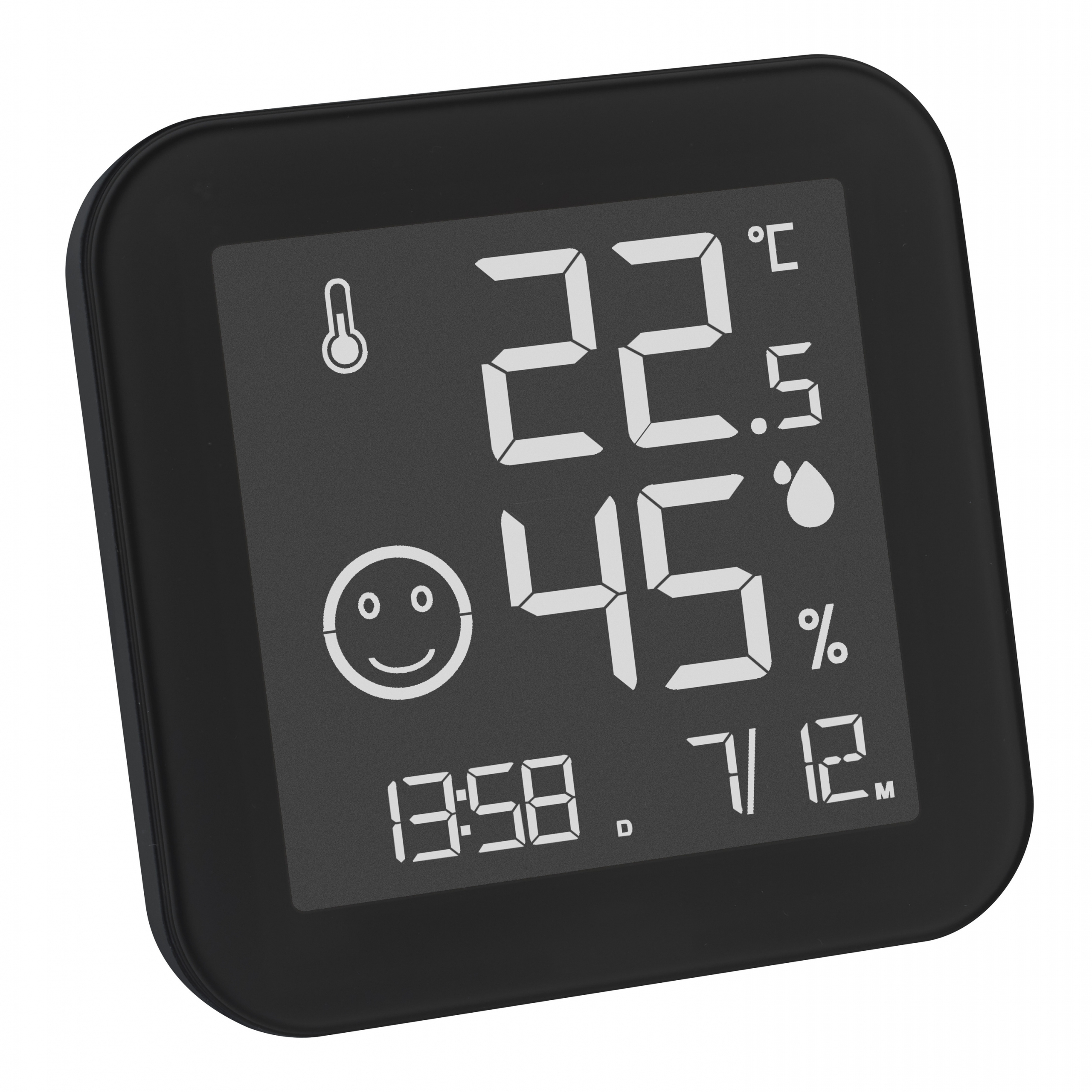 TFA 30.5054.01 - Elektronisches Umgebungsthermometer - Indoor - Digital - Schwarz - Weiß - Kunststoff - Wand, Ansicht 2