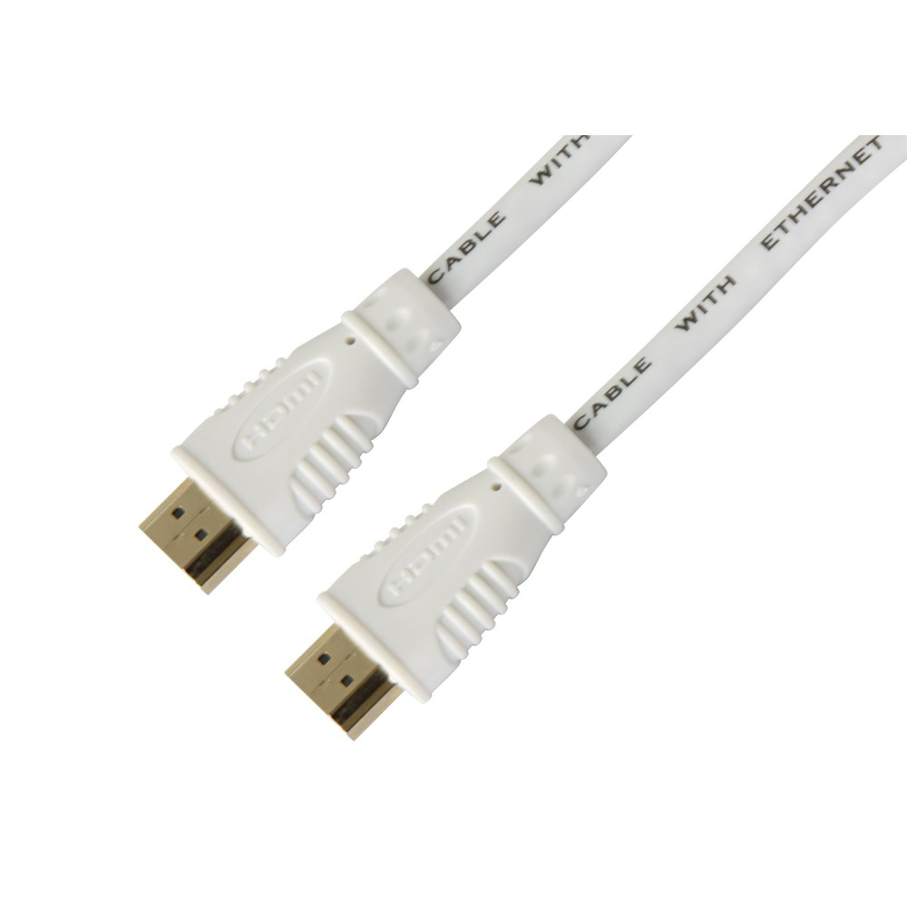 IC Intracom TECHly - Highspeed - HDMI-Kabel mit Ethernet - HDMI männlich zu HDMI männlich - 5 m - weiß - bi-direktional, Ansicht 2