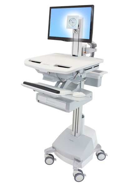 Ergotron Wagen - Konstante Krafttechnologie - für LCD-Display / PC-Ausrüstung - mit LCD-Drehpunkt, Schublade (1x1), Ansicht 4