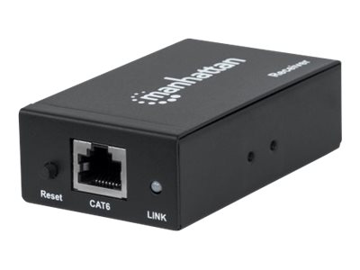Manhattan 1080p HDMI Extending Receiver Unit, Receives One Input Signal from Transmitter up to 50m, Single Ethernet Cable per Receiver, use with 207829, Black, Three Year Warranty, Box - Erweiterung für Video/Audio - HDMI - bis zu 50 m