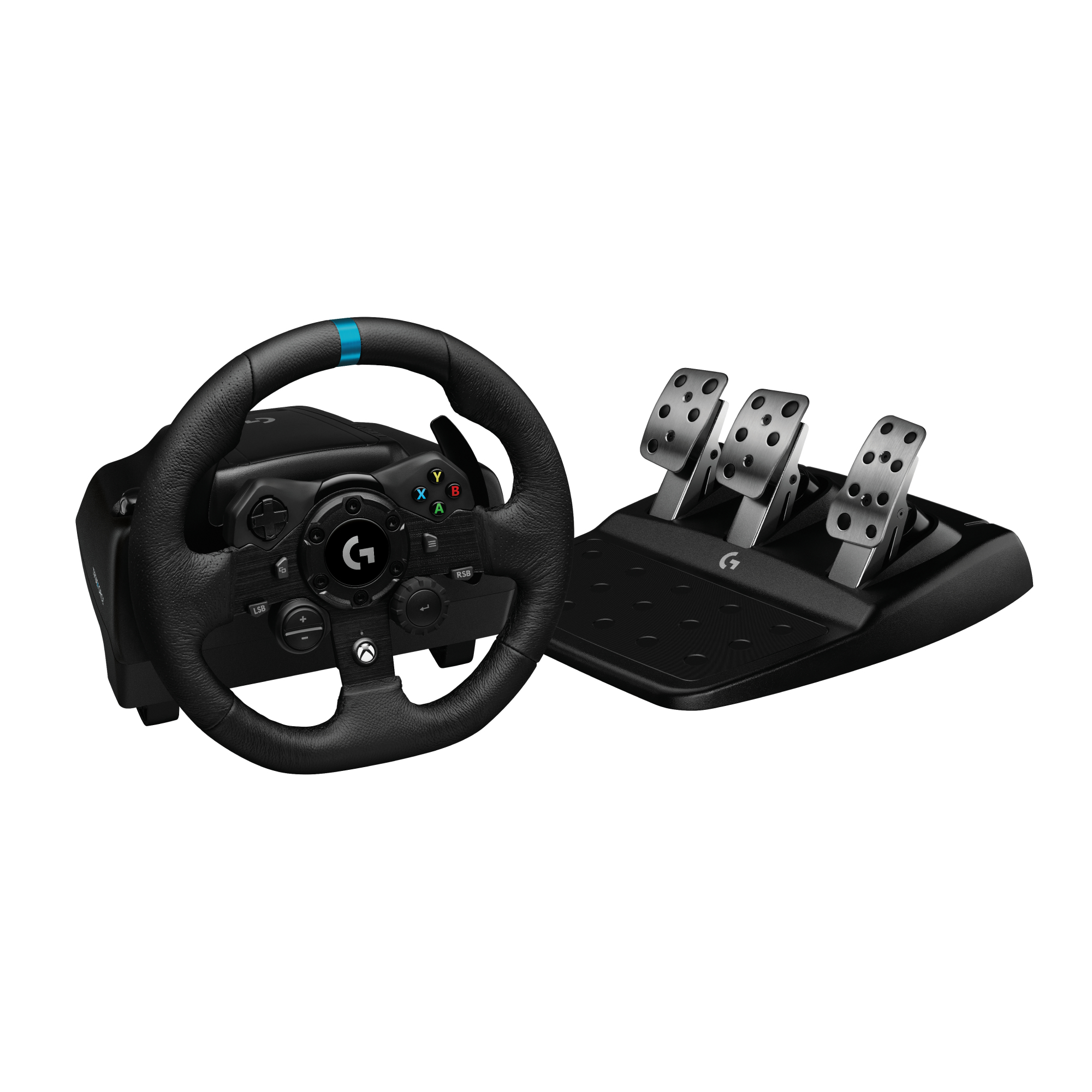 Logitech G G923, Lenkrad + Pedale, PC, Xbox One, Xbox Series S, Xbox Series X, D-Pad, Analog / Digital, 900°, Kabelgebunden