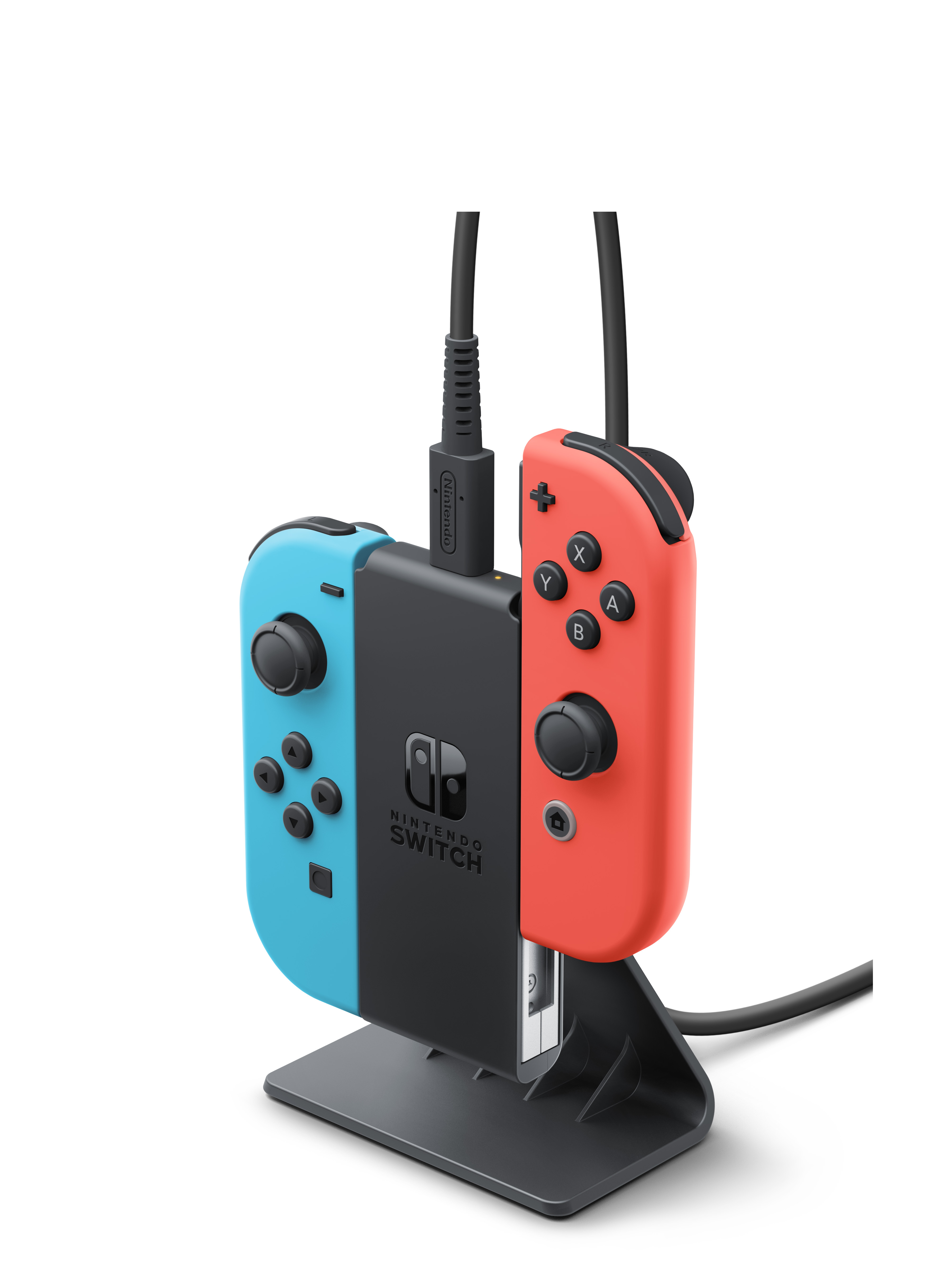 Nintendo Joy-Con-Ladeaufsteller, Nintendo Switch, Ladestation, Schwarz, USB, Kabelgebunden, Ansicht 3