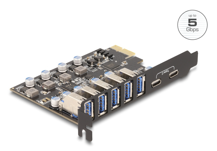 Delock USB 5 Gbps PCI Express x1 Karte zu 5 x extern - PCI-Express, Ansicht 2