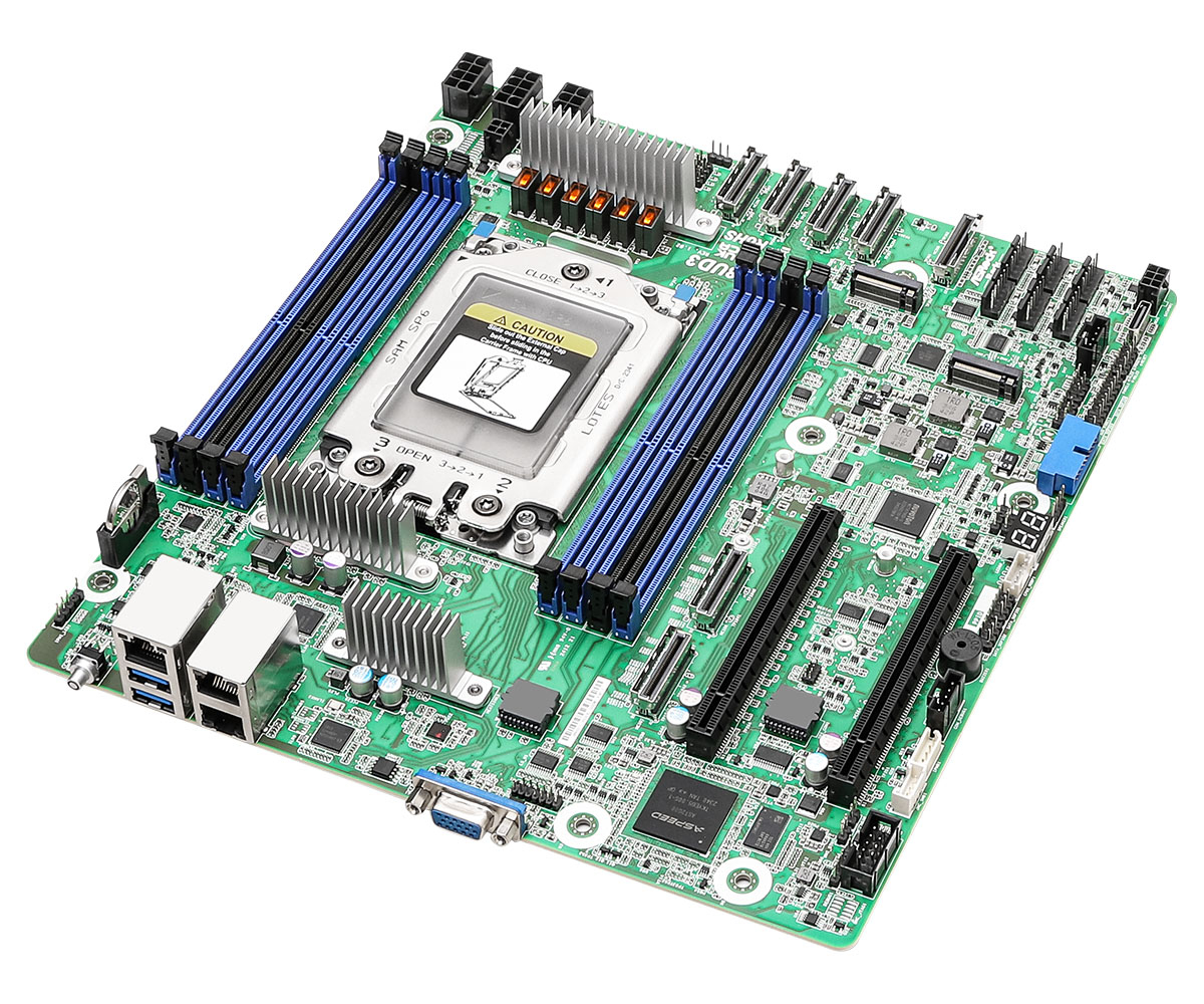 ASRock Rack SIENAD8UD3 - Motherboard - Deep Micro ATX - Socket SP6, Ansicht 2