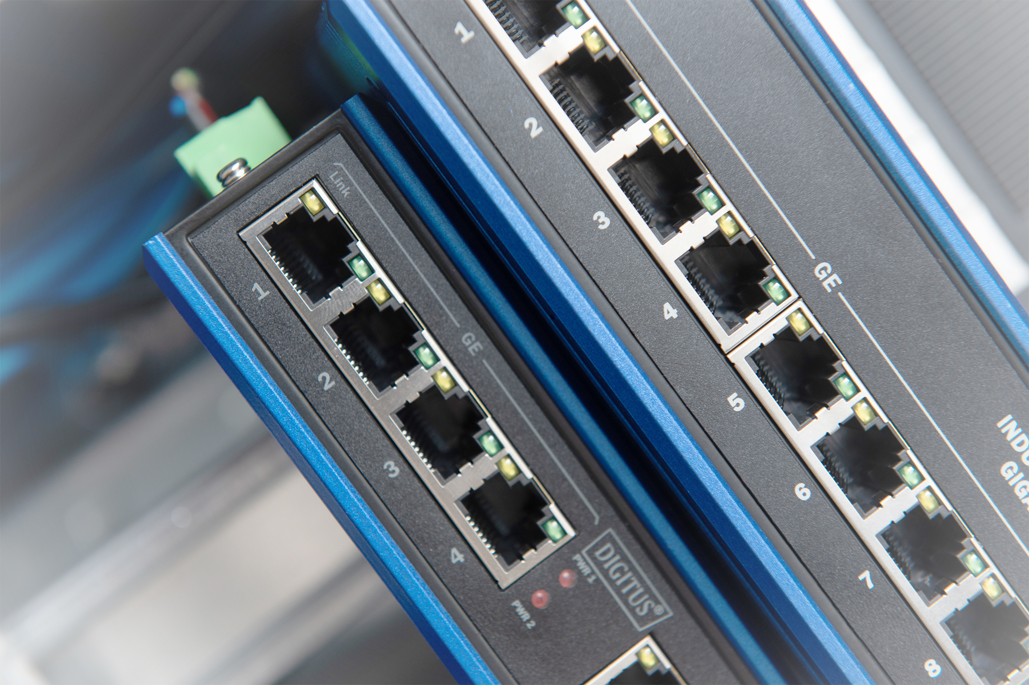 DIGITUS Industrial 8-Port Gigabit Switch, Unmanaged, Ansicht 2